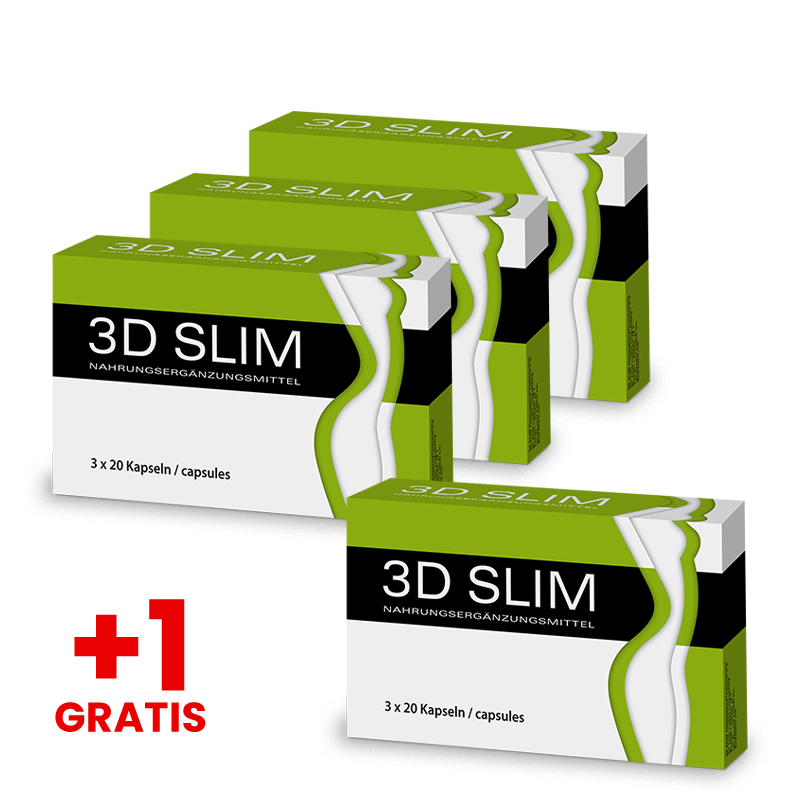 3D Slim - 3x60 Kapseln + 1x60 Kapseln GRATIS (2 Monate)