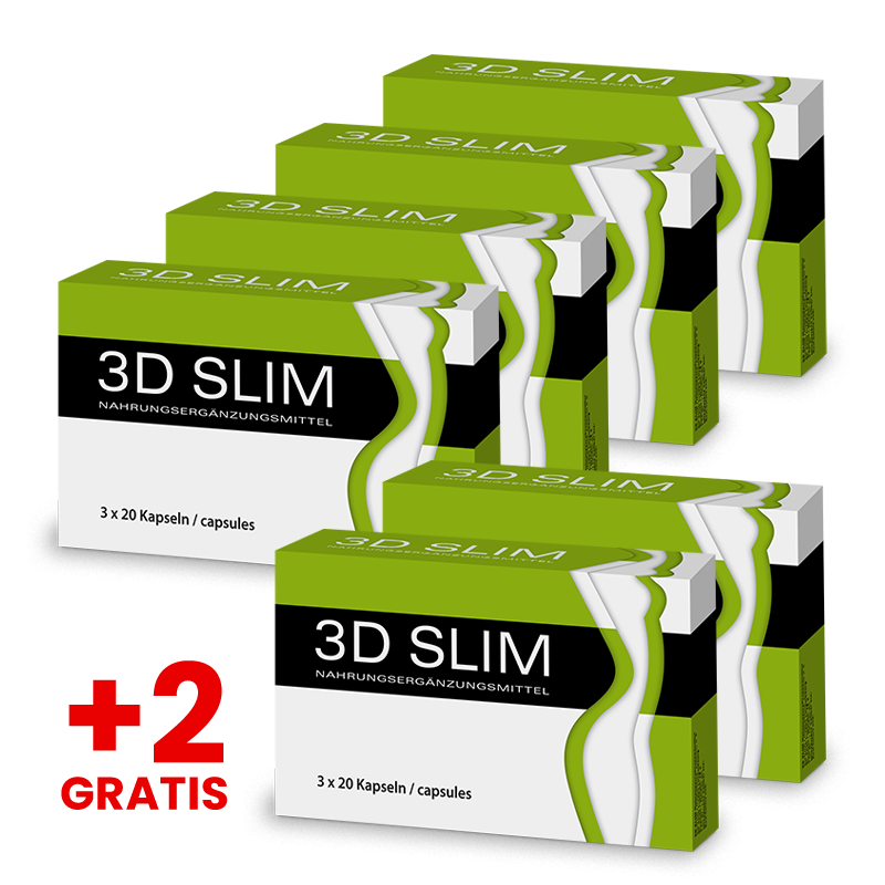 3D Slim - 4x60 Kapseln + 2x60 Kapseln GRATIS (3 Monate)