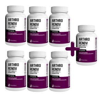 Arthro’Renov 6 Dosen mit je 120 Kapseln + 1 Dose gratis
